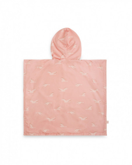 Poncho bagno mussolina bambù + spugna lady bird rosato Poncho bagno mussolina bambù + spugna lady bird rosato