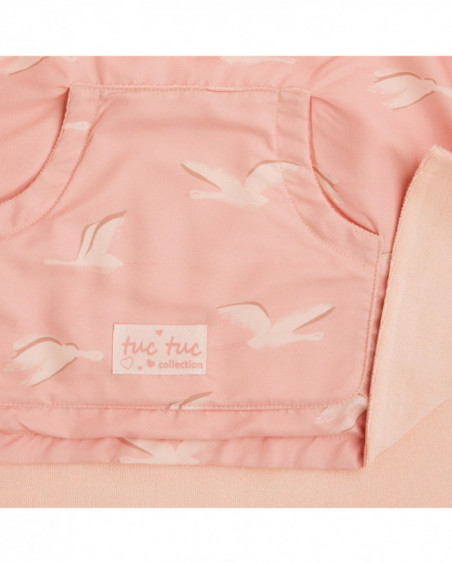 Poncho bagno mussolina bambù + spugna lady bird rosato Poncho bagno mussolina bambù + spugna lady bird rosato