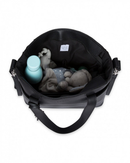 Borsa passeggino + fasciatoio similpelle love nero Borsa passeggino + fasciatoio similpelle love nero