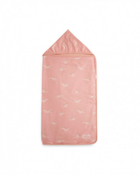 Cappa bagno mussolina bambù + spugna lady bird rosato Cappa bagno mussolina bambù + spugna lady bird rosato