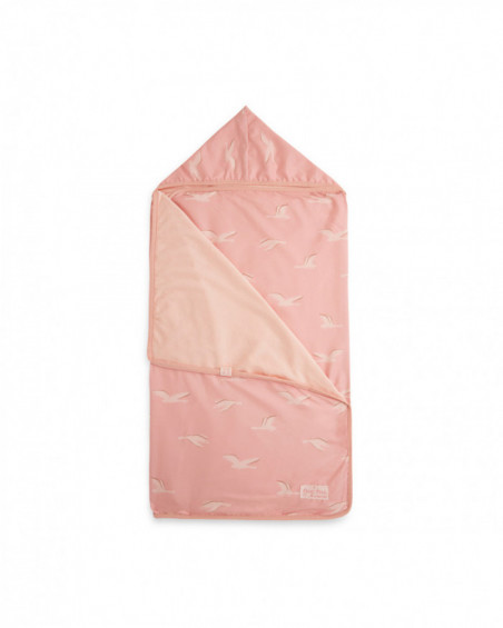 Cappa bagno mussolina bambù + spugna lady bird rosato Cappa bagno mussolina bambù + spugna lady bird rosato