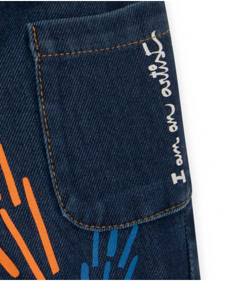 Bermuda in denim blu da ragazzo Bermuda in denim blu da ragazzo