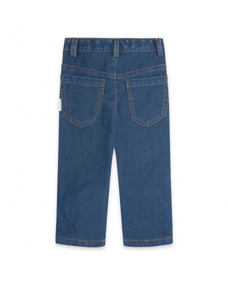 Pantaloni di jeans blu da ragazzo realizzati