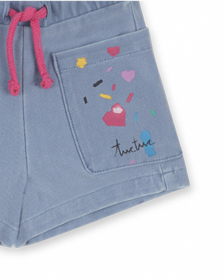Short de tricô azul Hip Hip Hooray! Short de tricô azul Hip Hip Hooray!