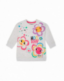 Vestido de pelúcia bege para menina Hip Hip Hooray! Vestido de pelúcia bege para menina Hip Hip Hooray!