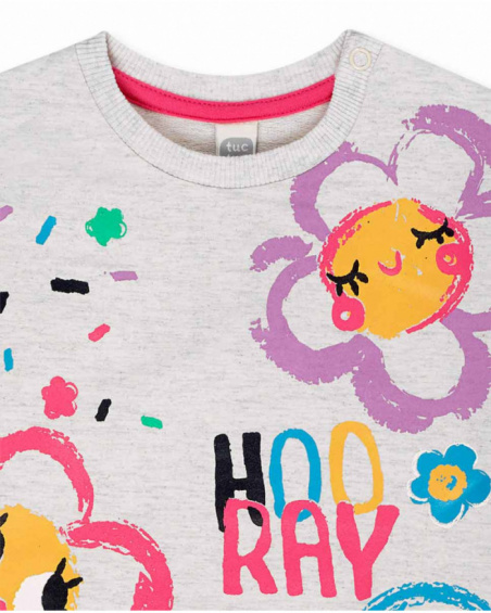 Vestido de pelúcia bege para menina Hip Hip Hooray! Vestido de pelúcia bege para menina Hip Hip Hooray!