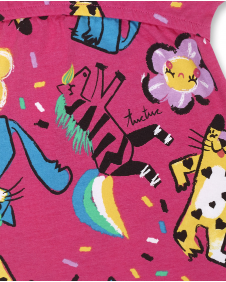 Vestido de malha rosa para menina Hip Hip Hooray! Vestido de malha rosa para menina Hip Hip Hooray!