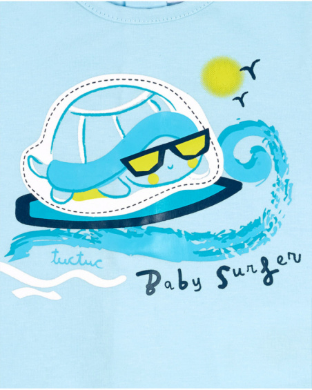 Jogo de banho azul para menino Tartarugas