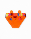 Cueca de menina Orange Eco-Safari