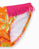 Biquíni estampado laranja Eco-Safari para menina