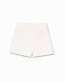 Bermudas pelúcia bege para menino Eco-Safari