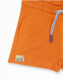 Bermudas de malha laranja para menino Eco-Safari