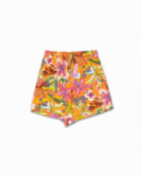 Short feminino tricô laranja Eco-Safari