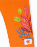 Conjunto malha branca laranja para menina Eco-Safari