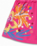 T-shirt de malha rosa para menina Eco-Safari