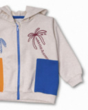 Camisola polar bege para menino Eco-Safari