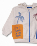 Camisola polar bege para menino Eco-Safari