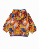 Jaqueta estampada laranja para menino Eco-Safari
