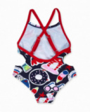 Moça de triquíni azul Dia de praia