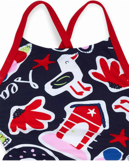 Moça de triquíni azul Dia de praia