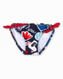 Cueca slip azul para menina Beach Day
