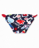 Cueca slip azul para menina Beach Day