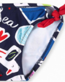 Cueca slip azul para menina Beach Day