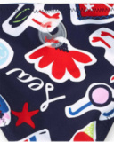 Cueca slip azul para menina Beach Day