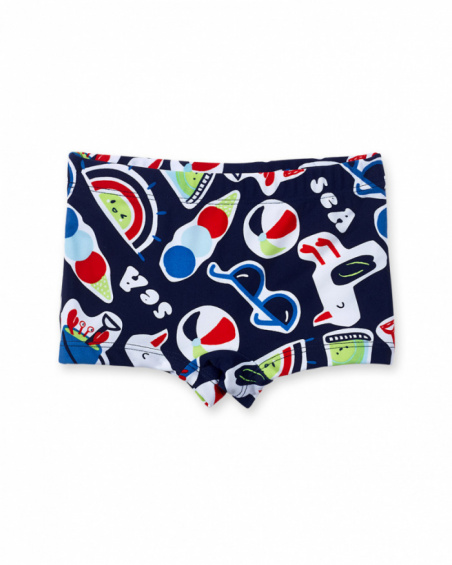 Fato de banho boxer vermelho para menino Beach Day