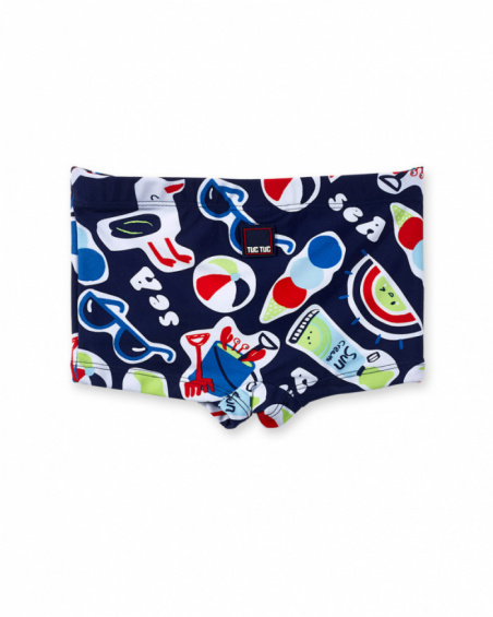 Fato de banho boxer vermelho para menino Beach Day