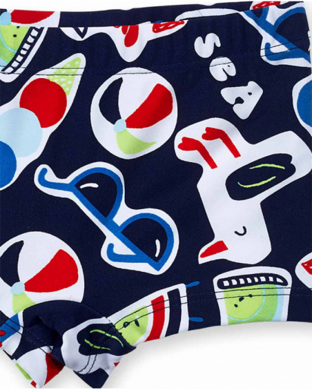 Fato de banho boxer vermelho para menino Beach Day