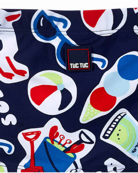 Fato de banho boxer vermelho para menino Beach Day