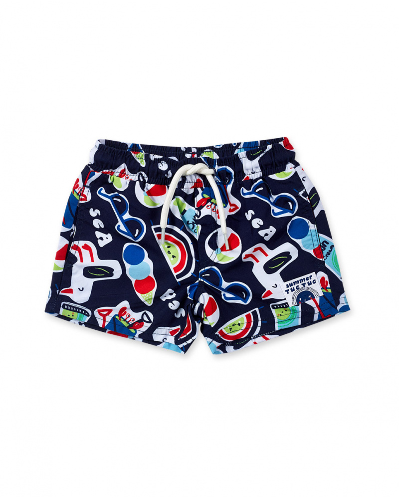 Calções de banho azuis para menino Beach Day