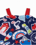 T-shirt de malha estampada para menina Beach Day