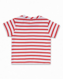 T-shirt malha às riscas para menino Beach Day