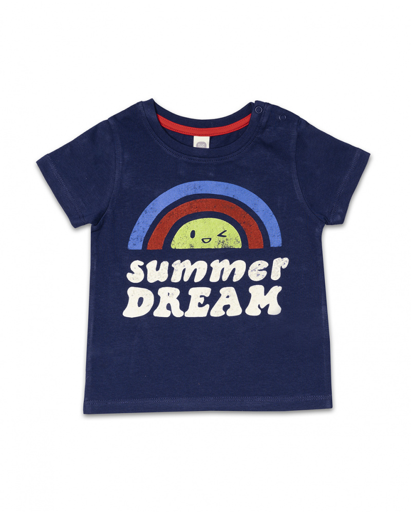 T-shirt malha azul 'summer dream' menino Beach Day