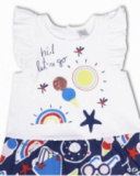 Vestido malha branco para menina Beach Day