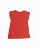 Vestido malha vermelha para menina Beach Day