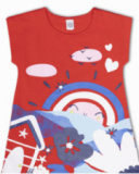 Vestido malha vermelha para menina Beach Day