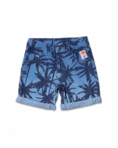 Bermudas de sarja azul para menino Spring Break