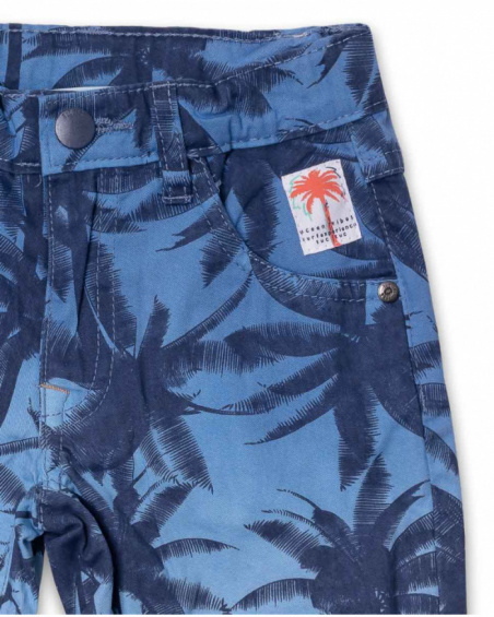 Bermudas de sarja azul para menino Spring Break