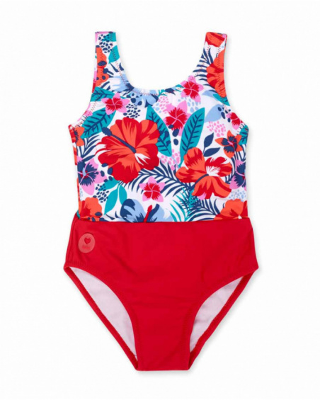 Fato de banho vermelho para menina Hello Playa