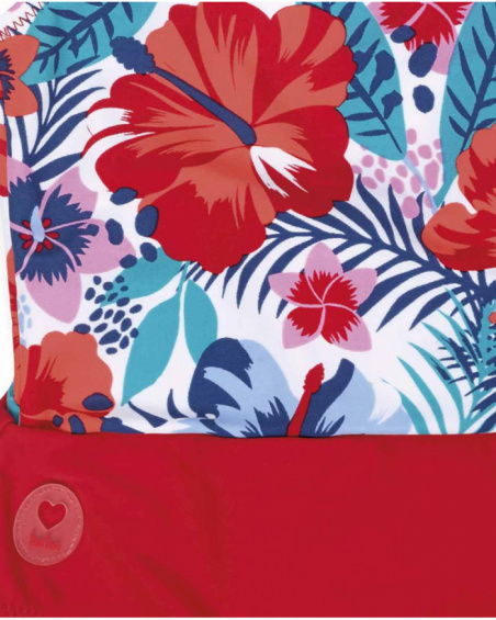 Fato de banho vermelho para menina Hello Playa