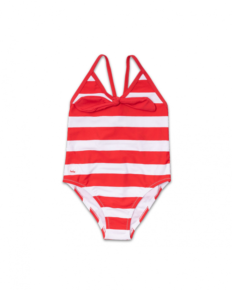 Fato de banho às riscas para menina Hello Playa