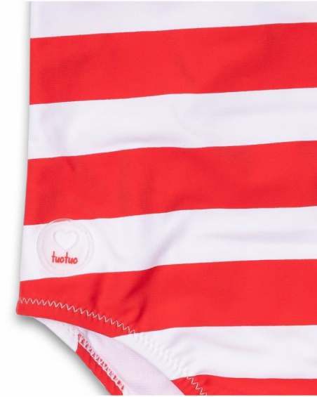 Fato de banho às riscas para menina Hello Playa