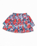 Saia popeline estampada menina Hello Playa