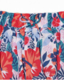 Saia popeline estampada menina Hello Playa