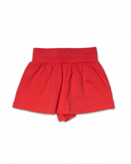 Short de tricô vermelho Hello Playa