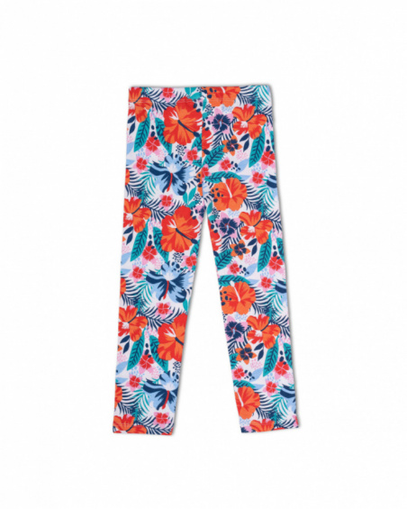 Legging malha estampada para menina Hello Playa
