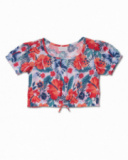 T-shirt lisa estampada para menina Hello Playa